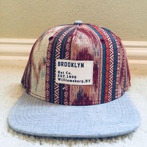 Brooklyn striped snapback hat